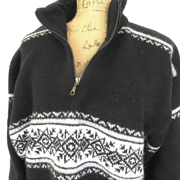 Norwool Norway Quarter-Zip Wool Sweater - Picture 2 of 10